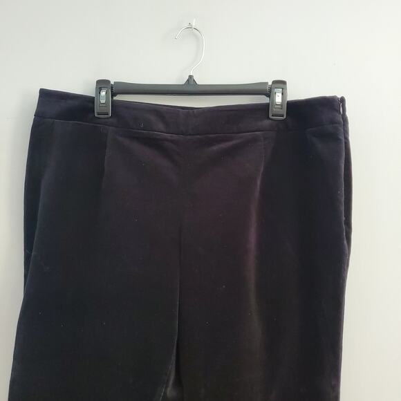 Talbots Woman Straight Classic Side Zip Velvet Pants Size 14W - Picture 3 of 10